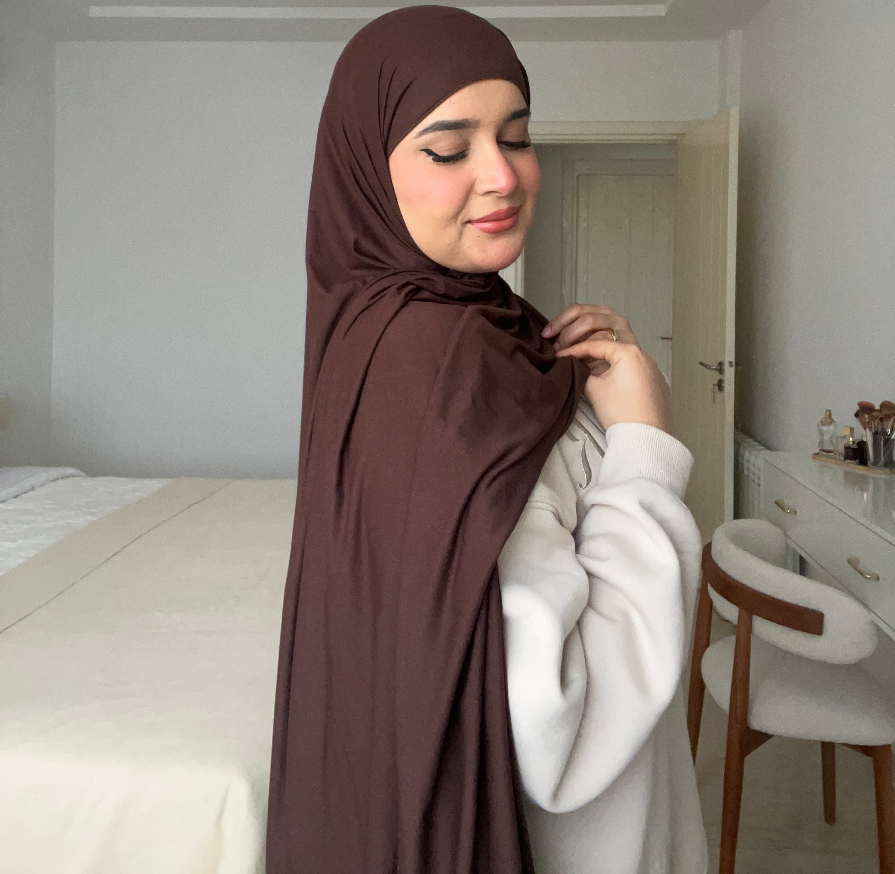 Hijab Jersey Chocolat