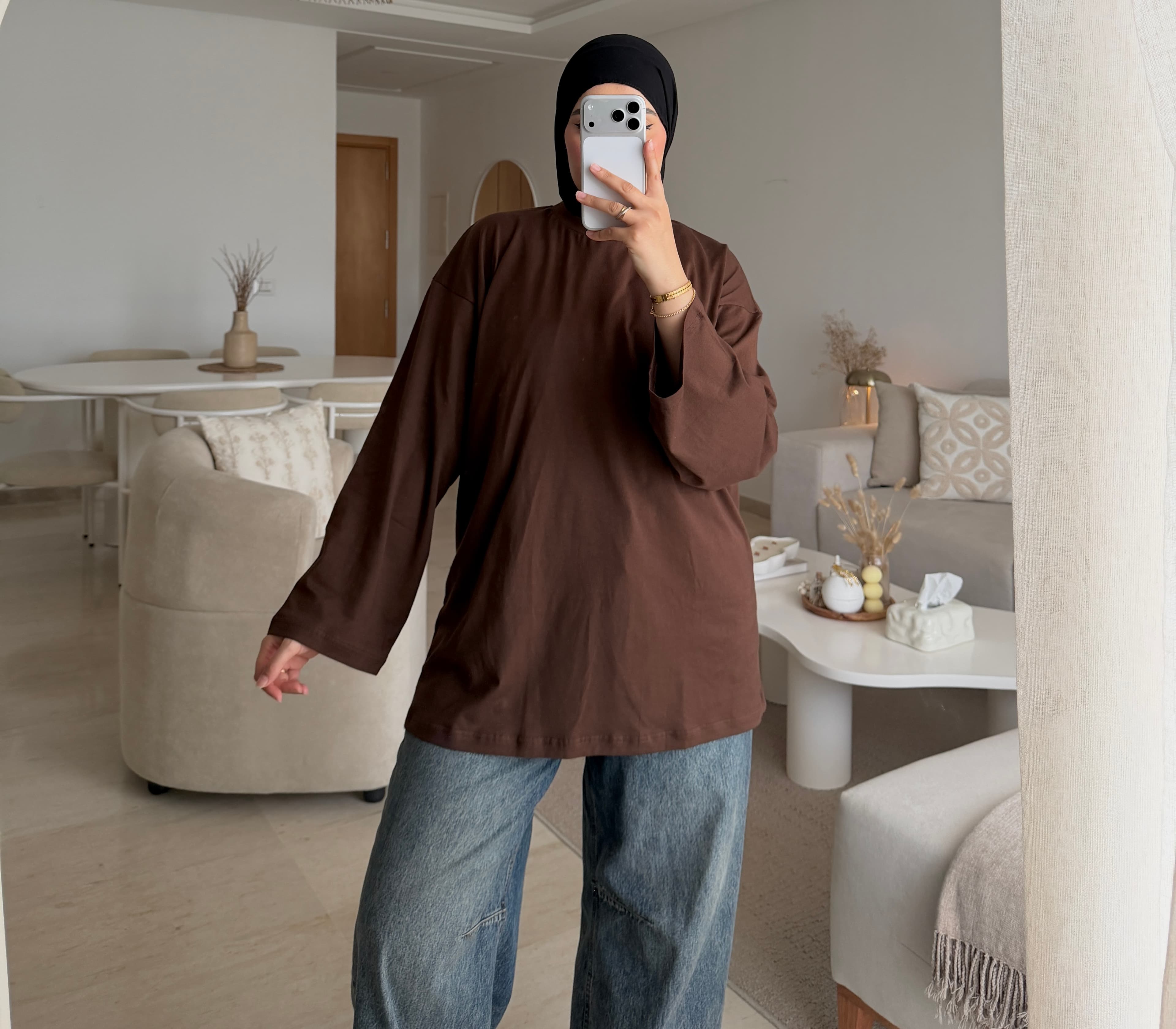 Pull Oversized Marron
