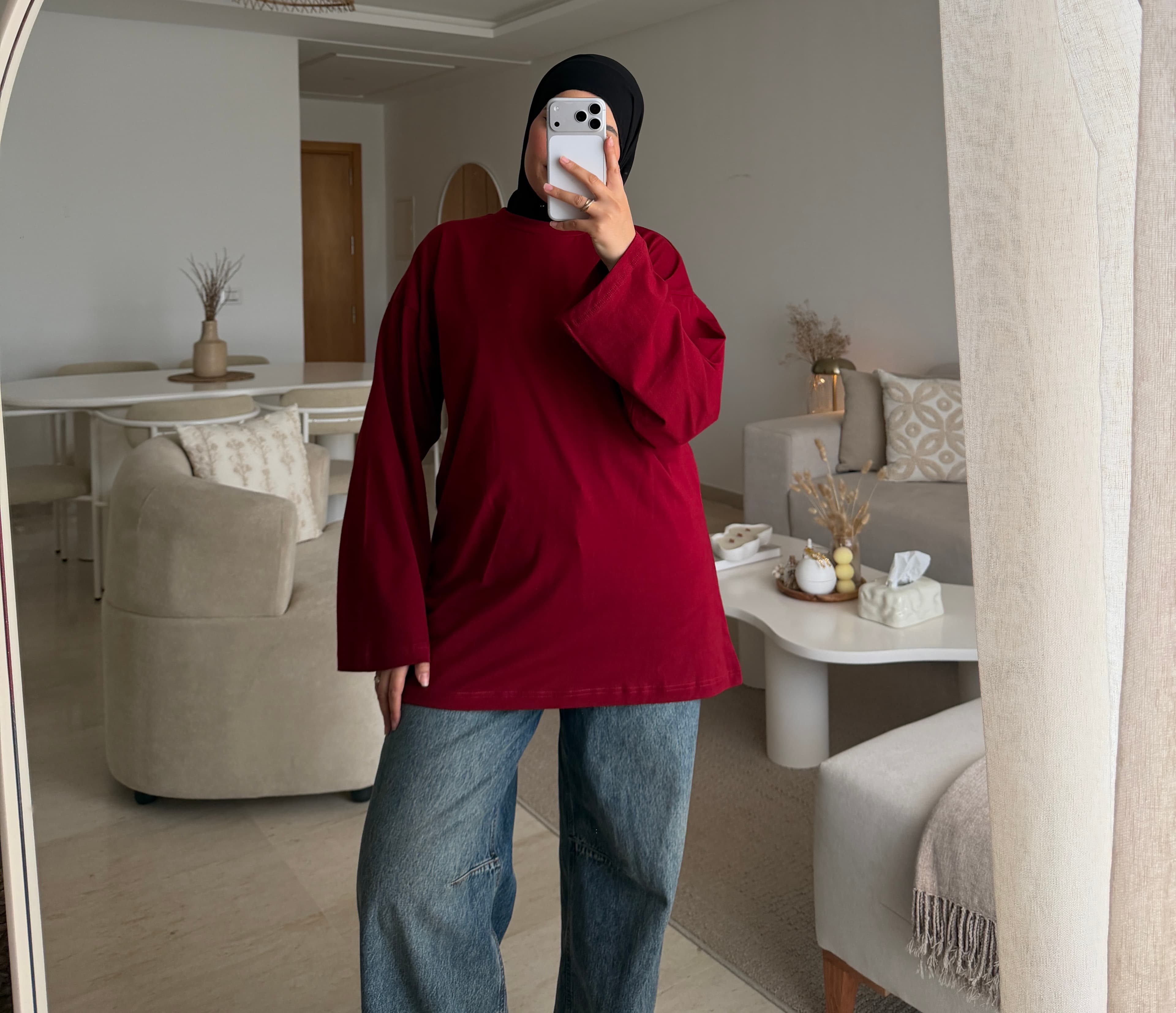 Pull Oversized Bordeaux