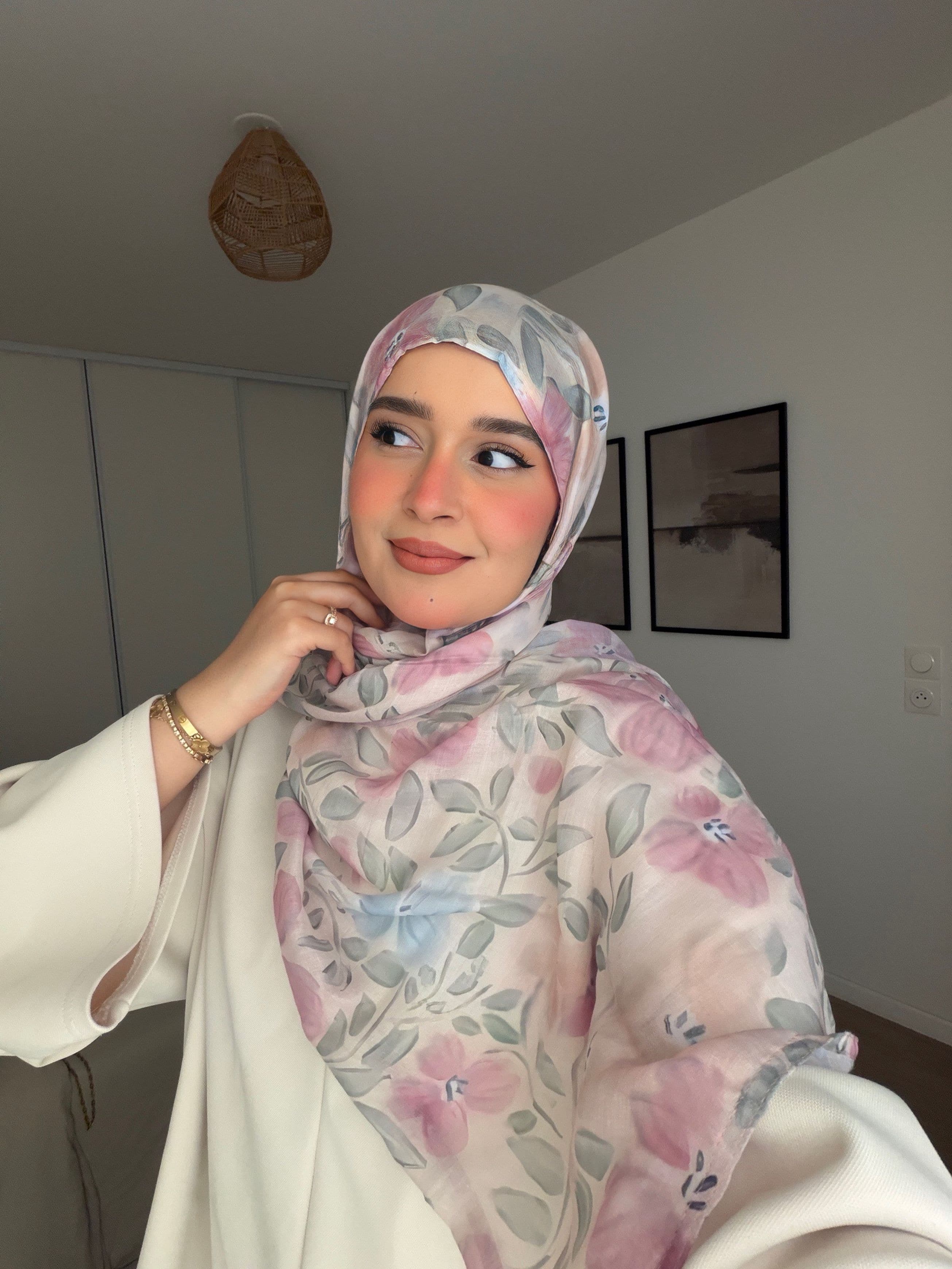 Hijab Imprimé Piony