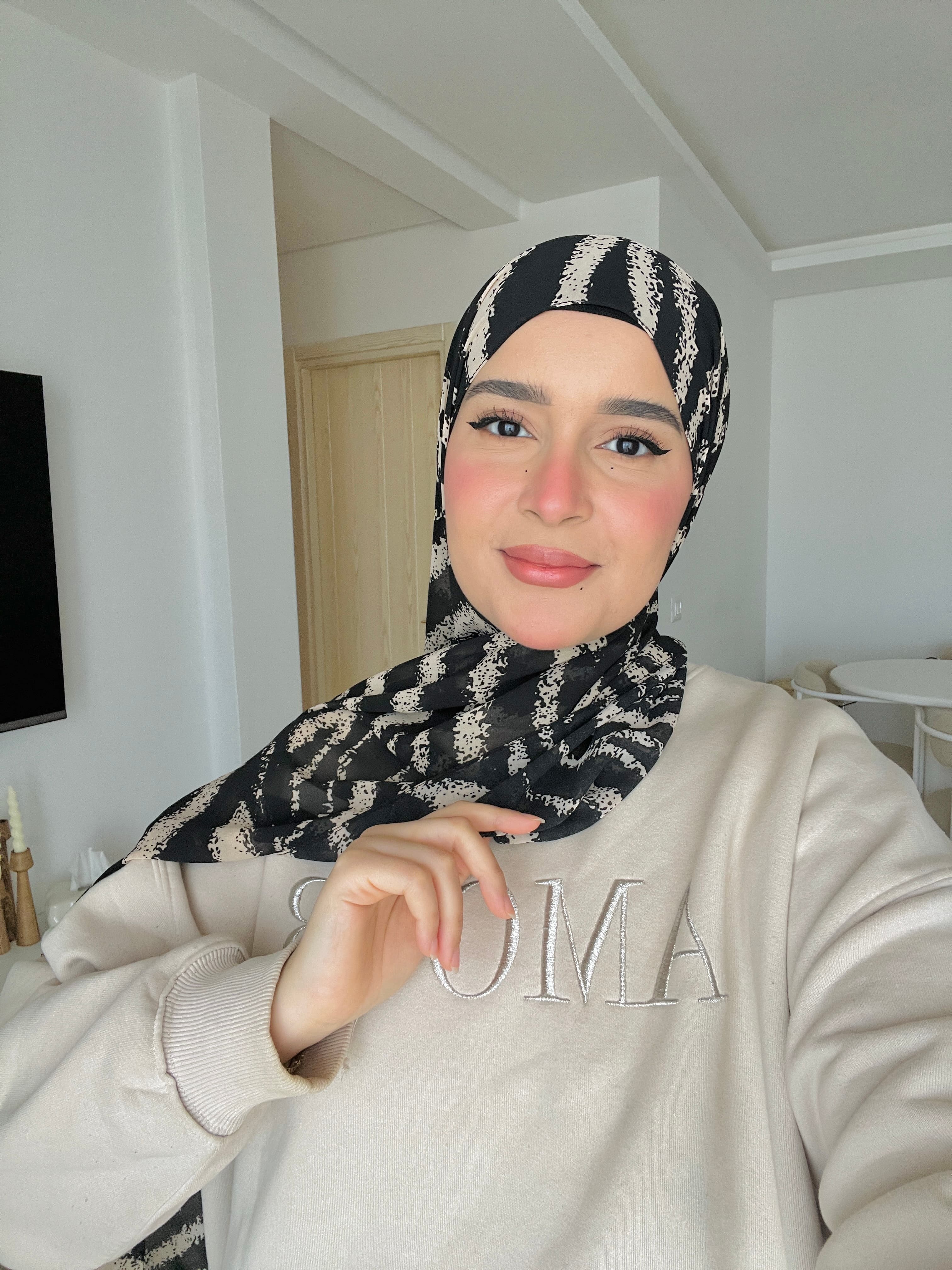 Hijab Imprimé Echos