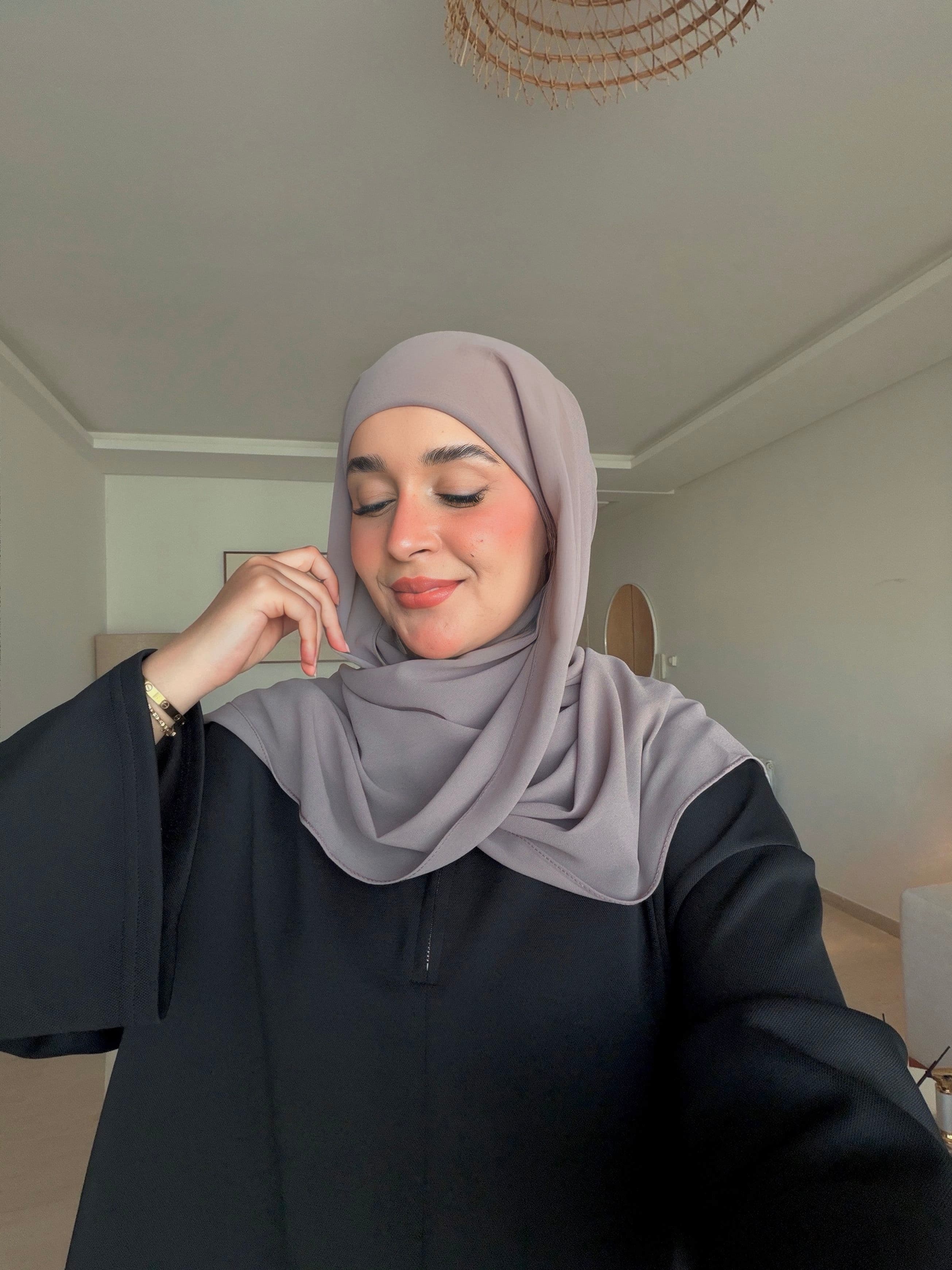 Hijab Chiffon Avec Bonnet Fig