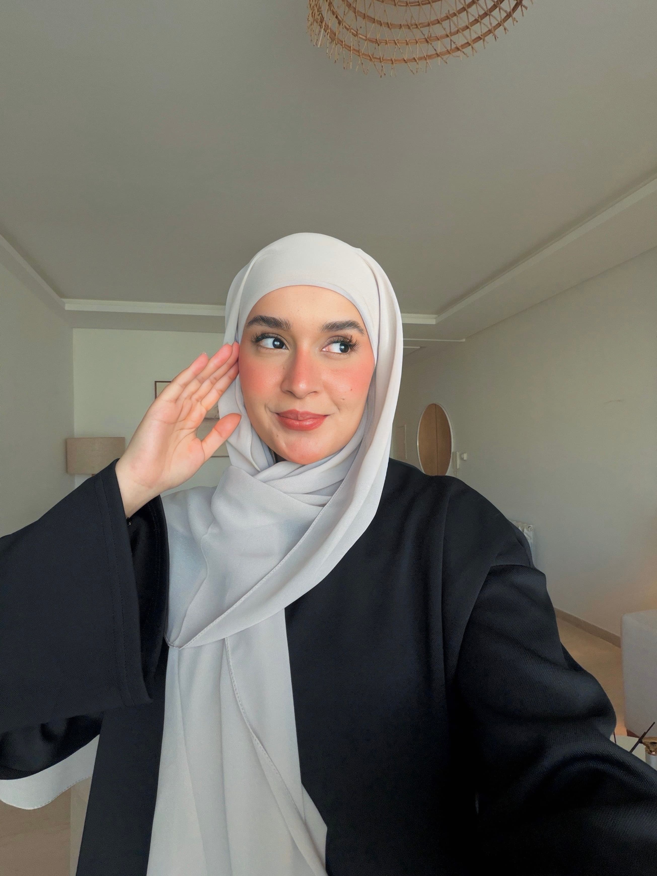 Hijab Chiffon Avec Bonnet Fog