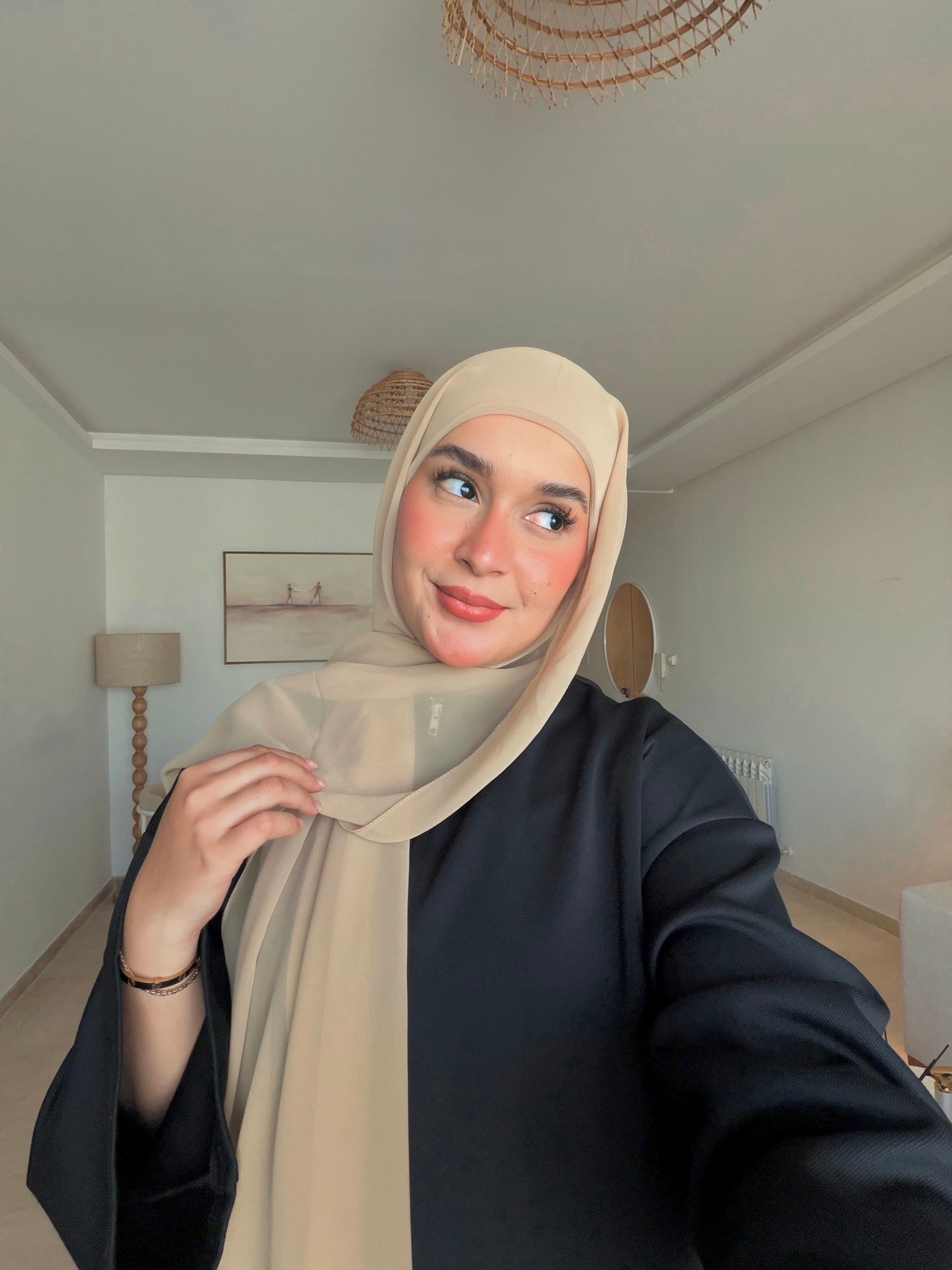Hijab Chiffon Avec Bonnet Vanilla